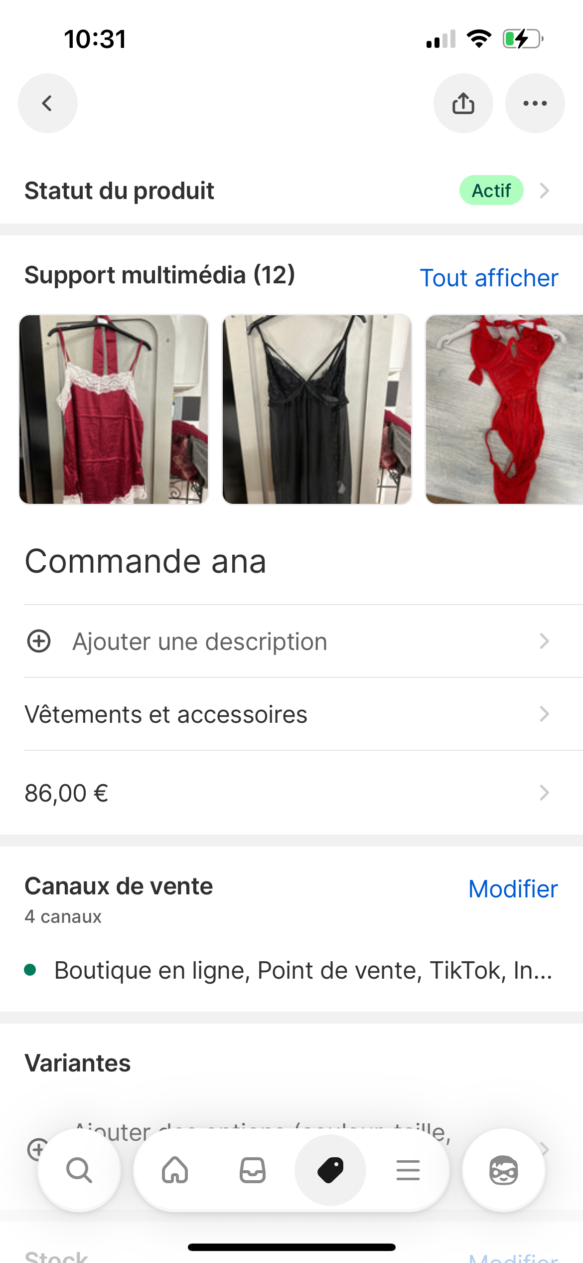 Commande ana SOLDETOO